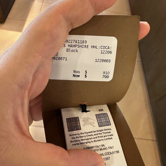 BURBERRY HAMPSHIRE BLACK SMALL CROSSBODY NEW WITH TAG - Picture 7 of 7